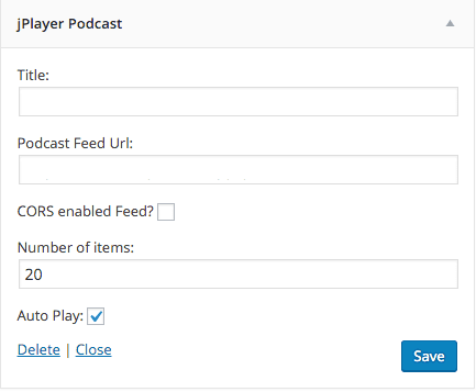 JPlayer Podcast Widget